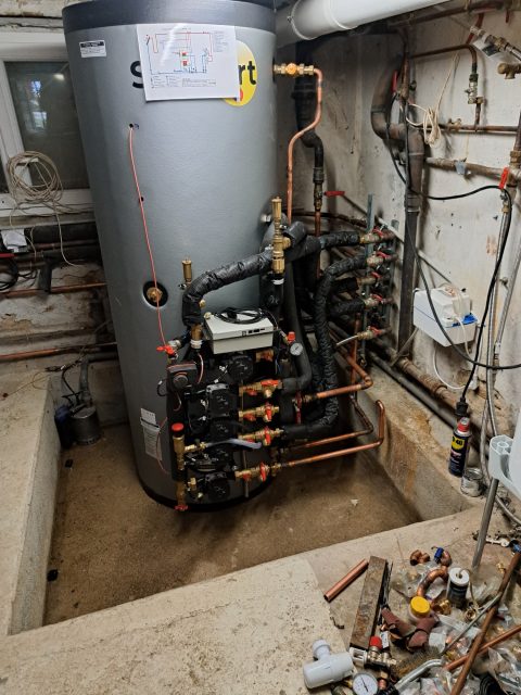 Chauffage solaire (SSC) à Morsang sur Orge – pendant les travaux