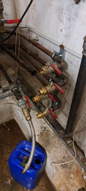 Chauffage solaire (SSC) à Morsang sur Orge – pendant les travaux